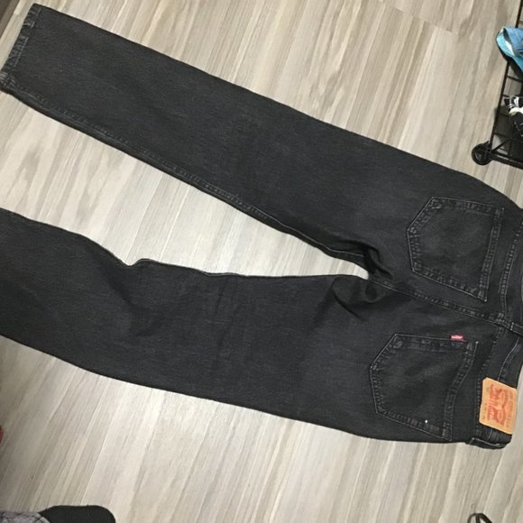 502 Levis Jeans Mens 31W 30L Black/faded black - Picture 4 of 5